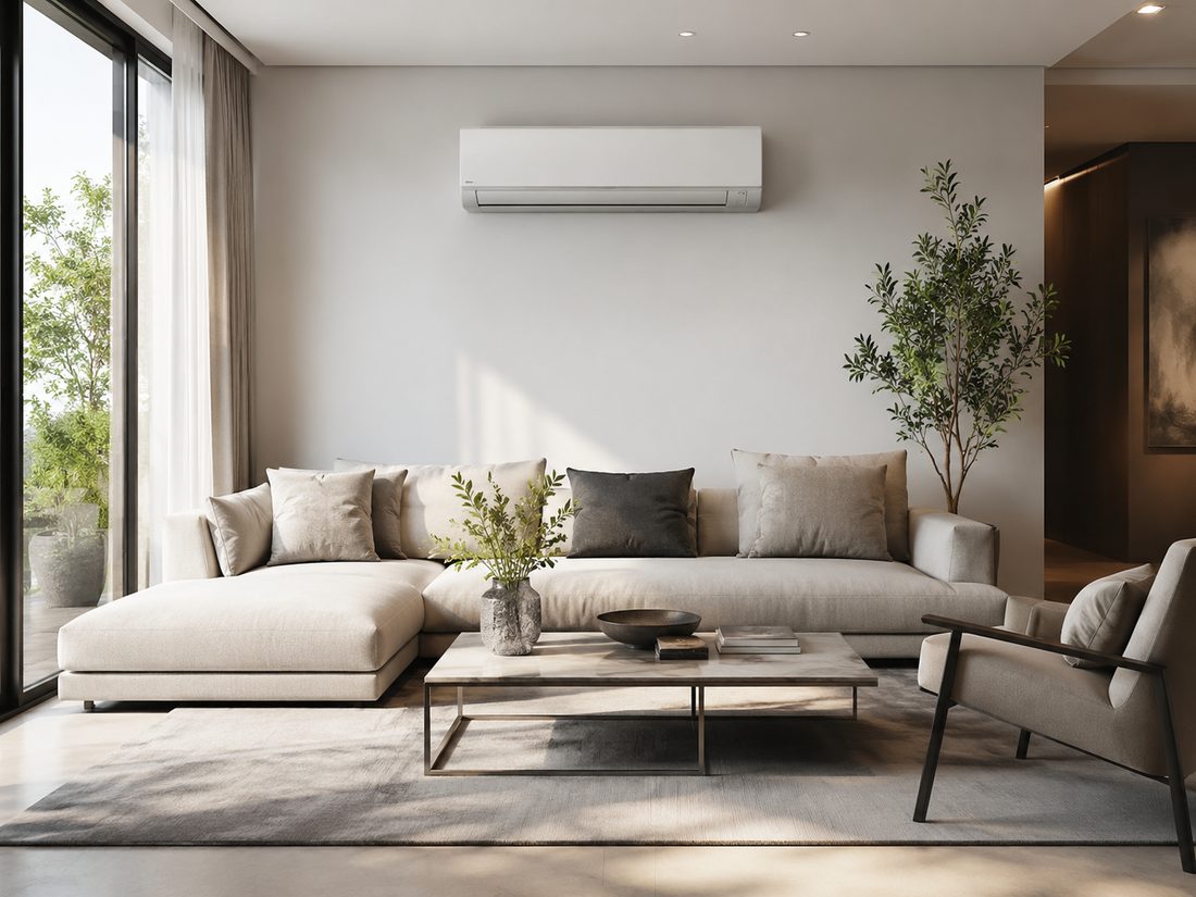 Moderner Wohnraum mit Klimaanlage